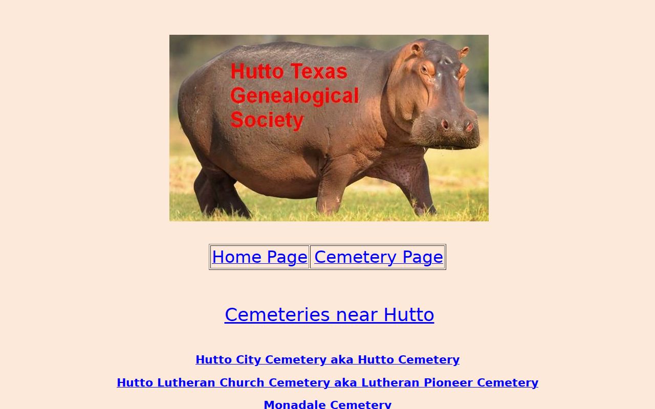 Hutto previous residents cemetery genealogy research guide